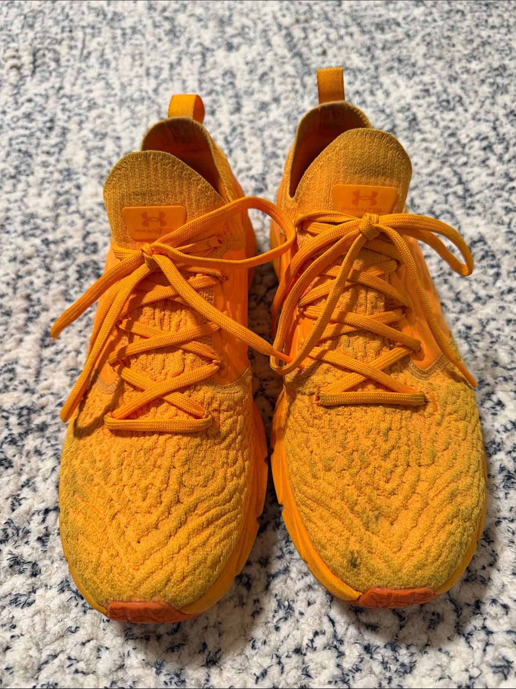 Under Armour Orange Knit Athletic Sneakers